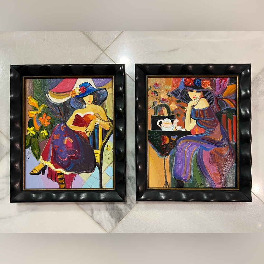 Colorful Framed Paintings - Set of Two